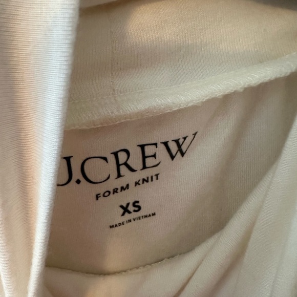 J Crew FormKnit puff-sleeve turtleneck T-shirt size XS cream white BT701 - Picture 3 of 6